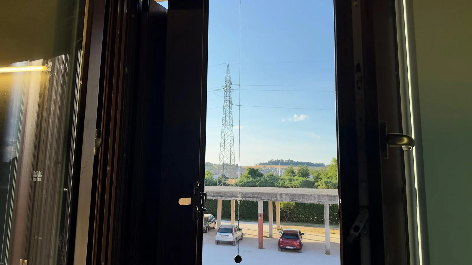 La vista dalla finestra della camera